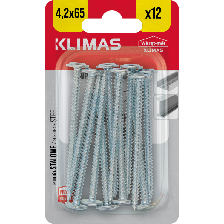 Vrut samovrtný, plochá hlava. 4,2X65 BLISTR (10ks)